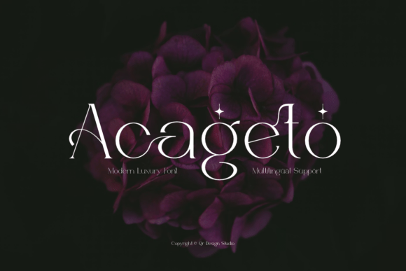 Acageto Font: A Serif Display Typeface for Trusted Branding