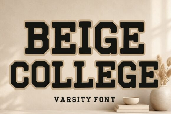 Beige College: A Bold Slab Serif Font for Handmade Charm