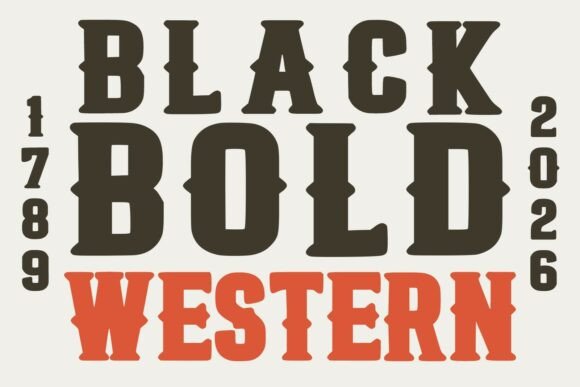 Black Bold Western Font: A Rugged, Polished Touch for Small Business Branding