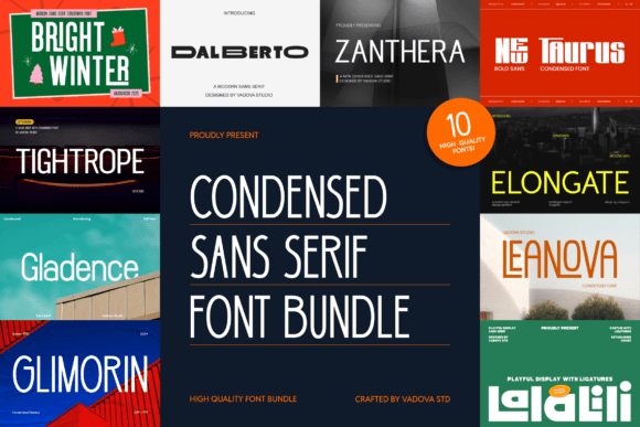 Condensed Sans Serif Font for Modern Web Design