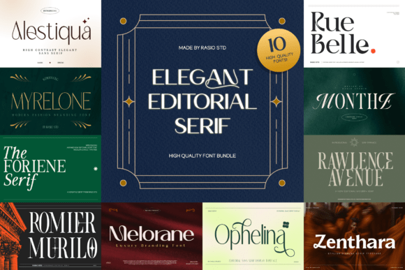 Elegant Editorial: A Serif Font Bundle for Timeless Brand Identity