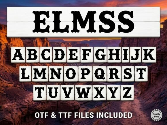 Elmss: A Rugged, Memorable Slab Serif for Real Business Branding