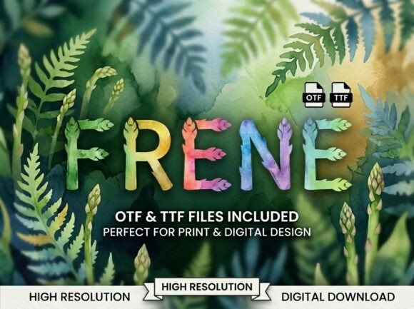 Frene: A Decorative Display Font for Bold Digital Identity