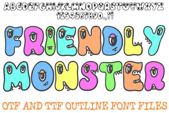 Friendly Monster: A Playful Display Font for Digital Brands