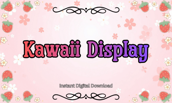 Kawaii Display Font: Sweet, Bold & Perfect for Handmade Labels
