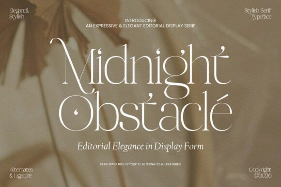 Midnight Obstacle: A Display Serif with Quiet Confidence