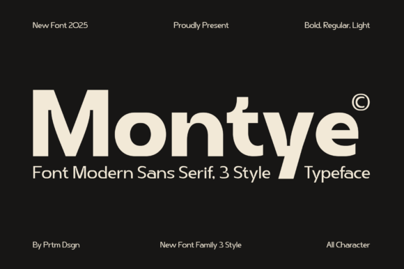 Montye: A Modern Sans Serif Typeface for Digital Clarity