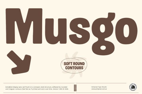 Musgo: A Warm, Bold Display Sans for Human-Centered Branding