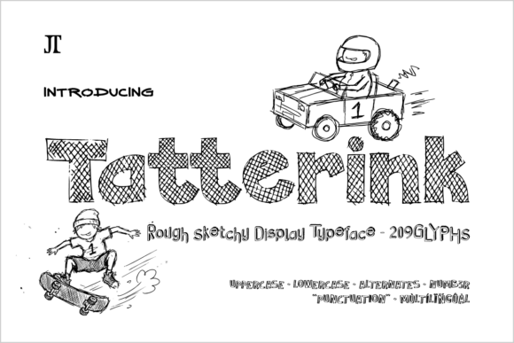 Tatterink: A Decorative Display Typeface for Editorial Energy