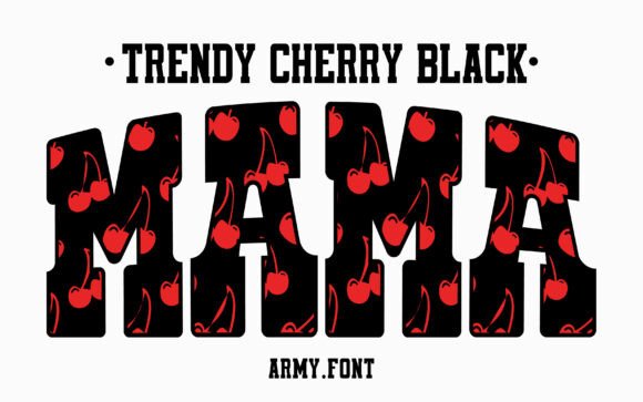 Trendy Cherry Black: A Bold, Retro-Inspired Display Typeface for Small Business Branding