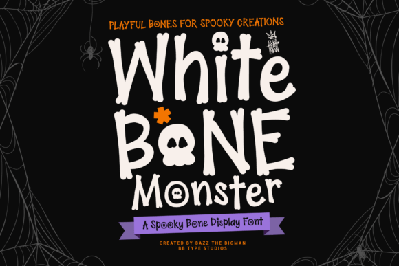 Whitebone Monster: A Halloween Display Font That Grabs Attention