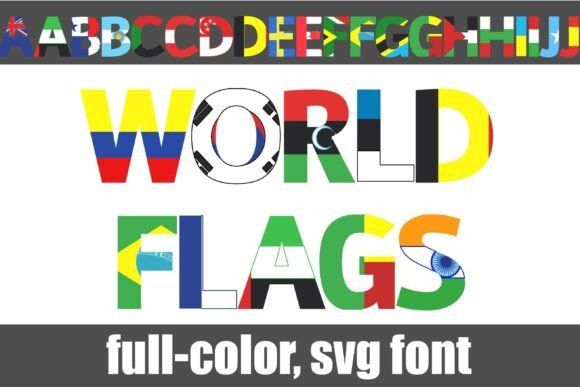 World Flags: A Bold Display Typeface for Global Campaigns