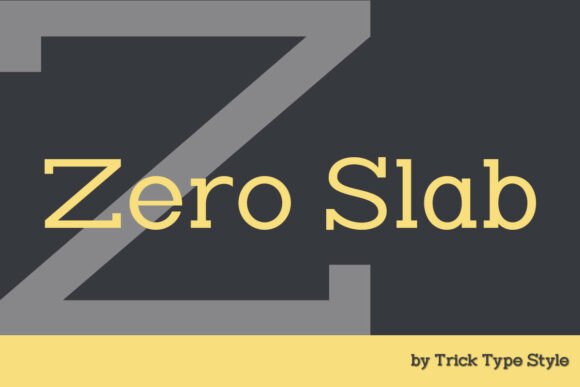 Zero Slab: A Confident Slab Serif Font for Handmade Brands