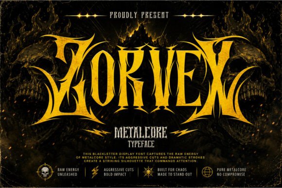 Zorvex: A Bold Blackletter Font for Commanding Web Presence